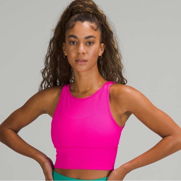 Lululemon POWER PIVOT TANK *Ribbed POW PINK - Picture 1 of 12